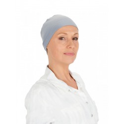 Chemo slaapmuts Elisa Grey-Blue - chemo mutsjes Lookhatme / alopecia mutsje