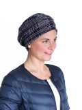 Mutsje Maya donker blauw patroon Mutsje Maya donker blauw patroon