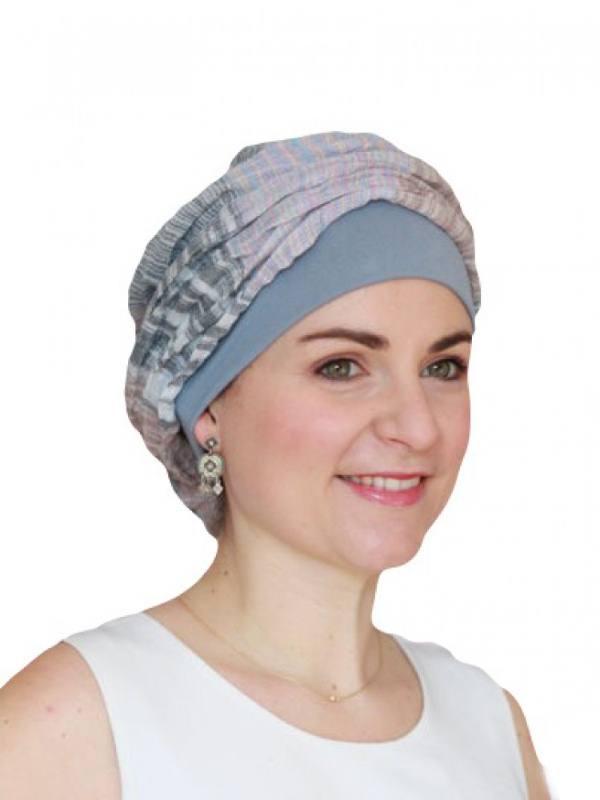 Top Mano print bleu - chemo mutsjes / alopecia mutsje Top Mano print bleu - chemo mutsjes / alopecia mutsje