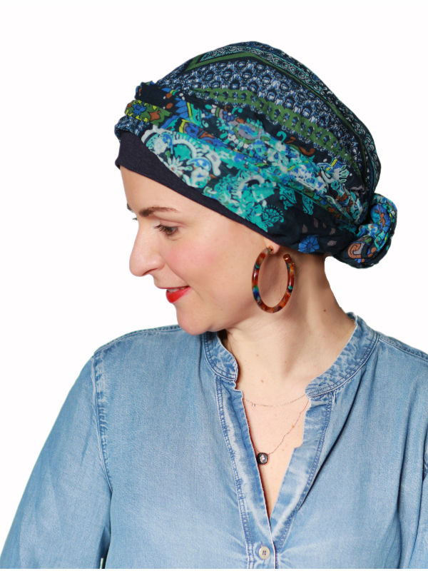 Top Mano print N - chemo mutsje / alopecia mutsje Top Mano print N - chemo mutsje / alopecia mutsje