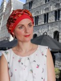 Top Mano print R - chemo mutsje / alopecia mutsje Top Mano print R - chemo mutsje / alopecia mutsje