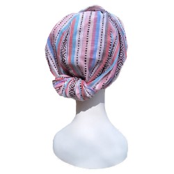 Top Mano Ikat Pink - chemo mutsje / alopecia mutsje hippe chemo mutsjes chemo sjaaltjes - Top Mano Ikat Pink