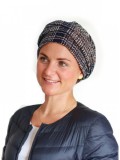 Mutsje Maya donker blauw patroon Mutsje Maya donker blauw patroon