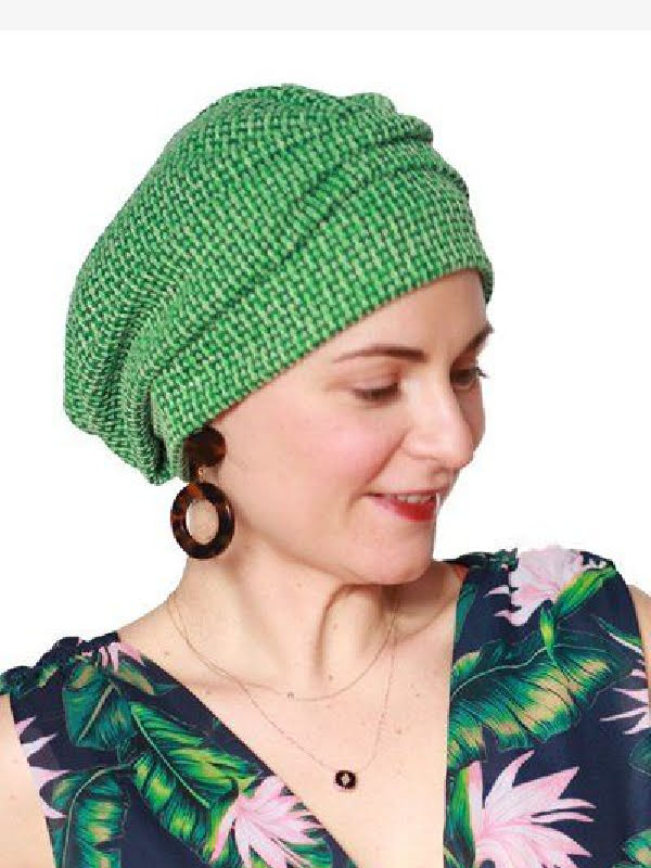 Chemo Mutsjes - Chemo mutsje Maya Design Lime - alopecia hoofdbedekking vrouwen