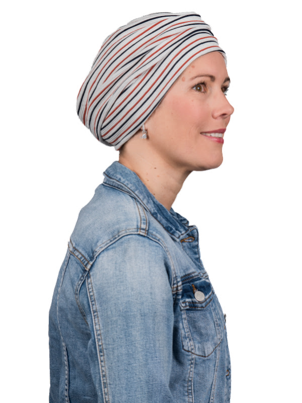 Hat Maya Design Stripes - chemo hat / alopecia headwear