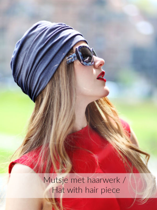 Top Noa jeans - chemotherapie mutsje / alopecia mutsje Top Noa jeans - chemotherapie mutsje / alopecia mutsje