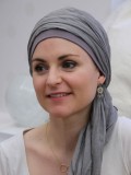 chemo mutsjes Lookhatme - Sjaalmutsje New Delhi Grey - chemo hoofdsjaal / alopecia sjaal