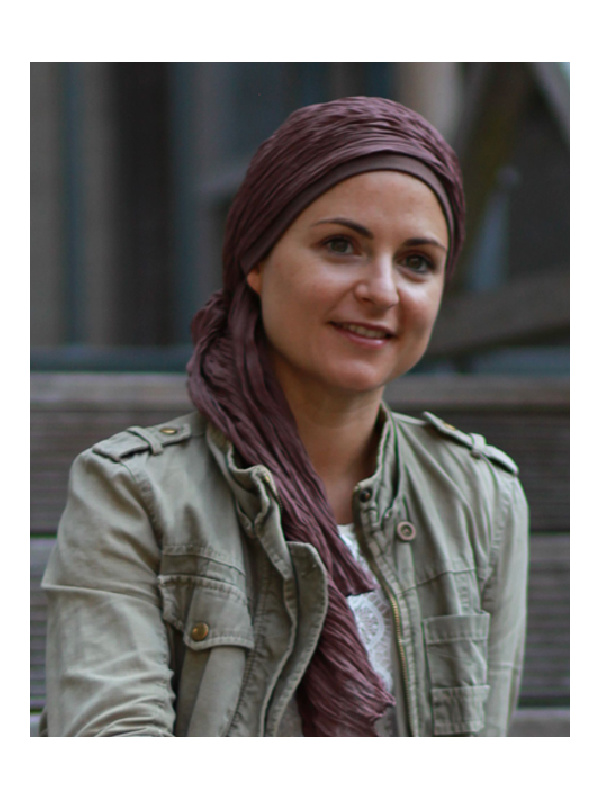 chemo mutsjes Lookhatme - Sjaalmutsje New Delhi brown - chemo hoofdsjaal / alopecia sjaal