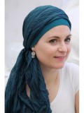 Scarf-hat New Delhi Petrol - chemo headscarf / alopecia scarf