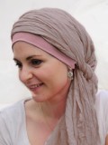 chemo mutsjes winkel- Sjaalmutsje New Delhi Oudroze - chemo hoofdbedekking