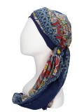 Scarf-hat New Delhi Fantasy multi B - chemo headscarf / alopecia scarf