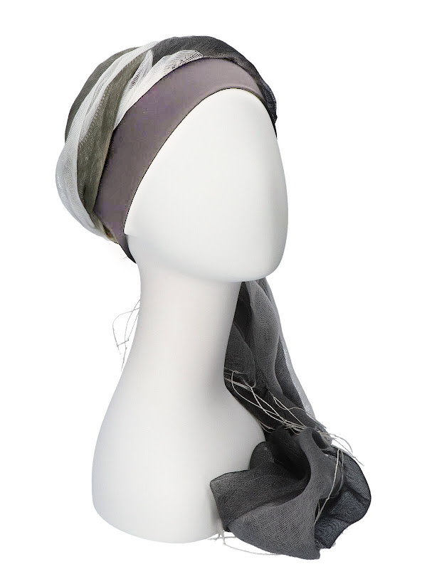 Scarf-hat Grey - chemo headscarf