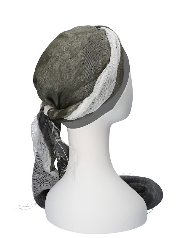 Scarf-hat Grey - chemo headscarf