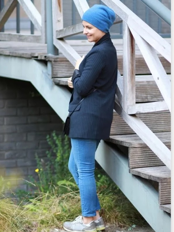 Muts Tili blauw Kashmir - winter chemo muts / alopecia muts Muts Tili blauw Kashmir - winter chemo muts / alopecia muts