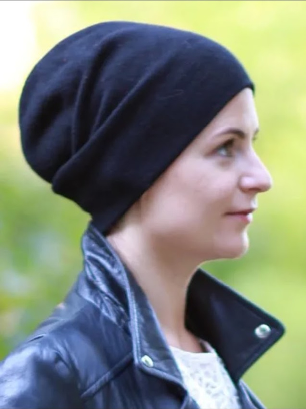 Muts Tili zwart Kashmir - winter chemo muts / alopecia muts Muts Tili zwart Kashmir - winter chemo muts / alopecia muts