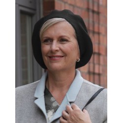 Baret Eva - zwart - chemo muts / alopecia hoofdbedekking chemo mutsjes winter Baret Eva - zwart - chemo muts winter
