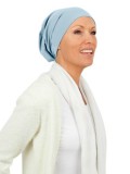 Top Tio lichtblauw - chemo muts / alopecia headwear