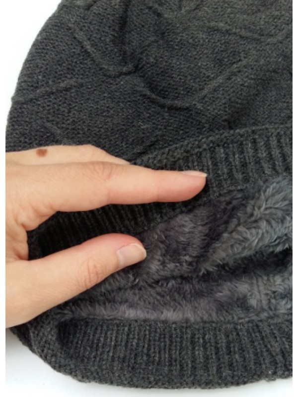 Beanie Courtney, met fleece, grijs Beanie Courtney, met fleece, grijs