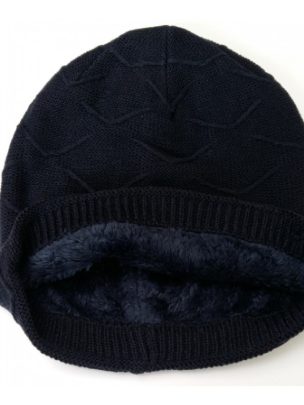 Beanie Courtney, met fleece, navy Beanie Courtney, met fleece, navy