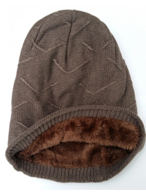 Beanie Courtney, met fleece, walnoot Beanie Courtney, met fleece, walnoot